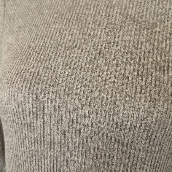 Express Cozy Ribbed Mock Neck Trapeze Dress - Picture 3 of 6